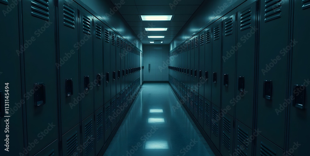 Fototapeta premium a row of lockers in a row