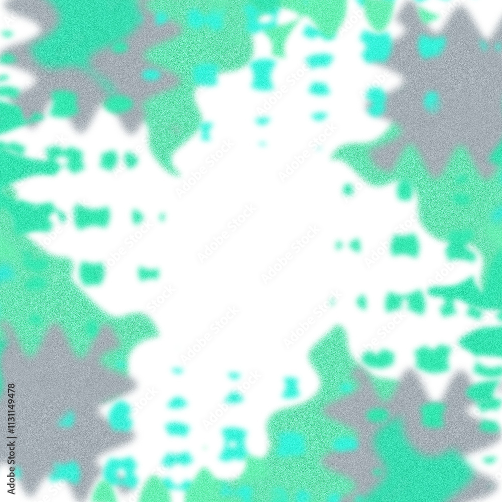 Fototapeta premium An abstract transparent psychedelic wavy vignette design element overlay.