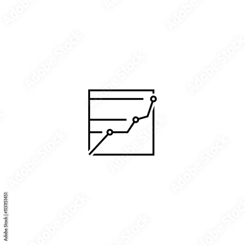 Vector image of a flat, isolated icon analysis sign