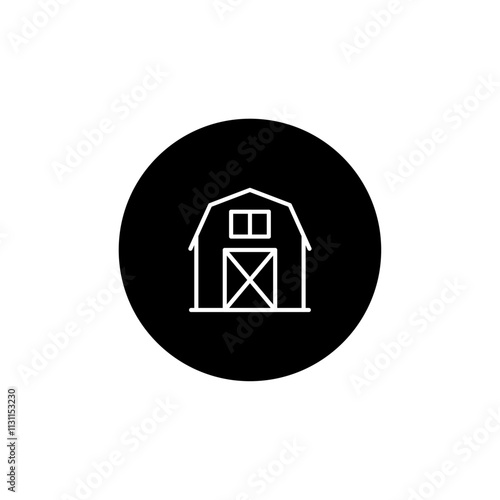 Barn icon Isolated flat vector in outline