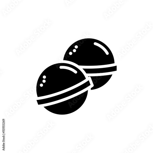 Bath salts bomb icon Isolated flat vector in outline