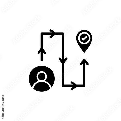 Customer Journey icon Isolated flat vector in outline