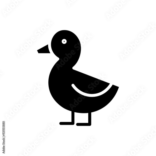 Duck icon Isolated flat vector in outline