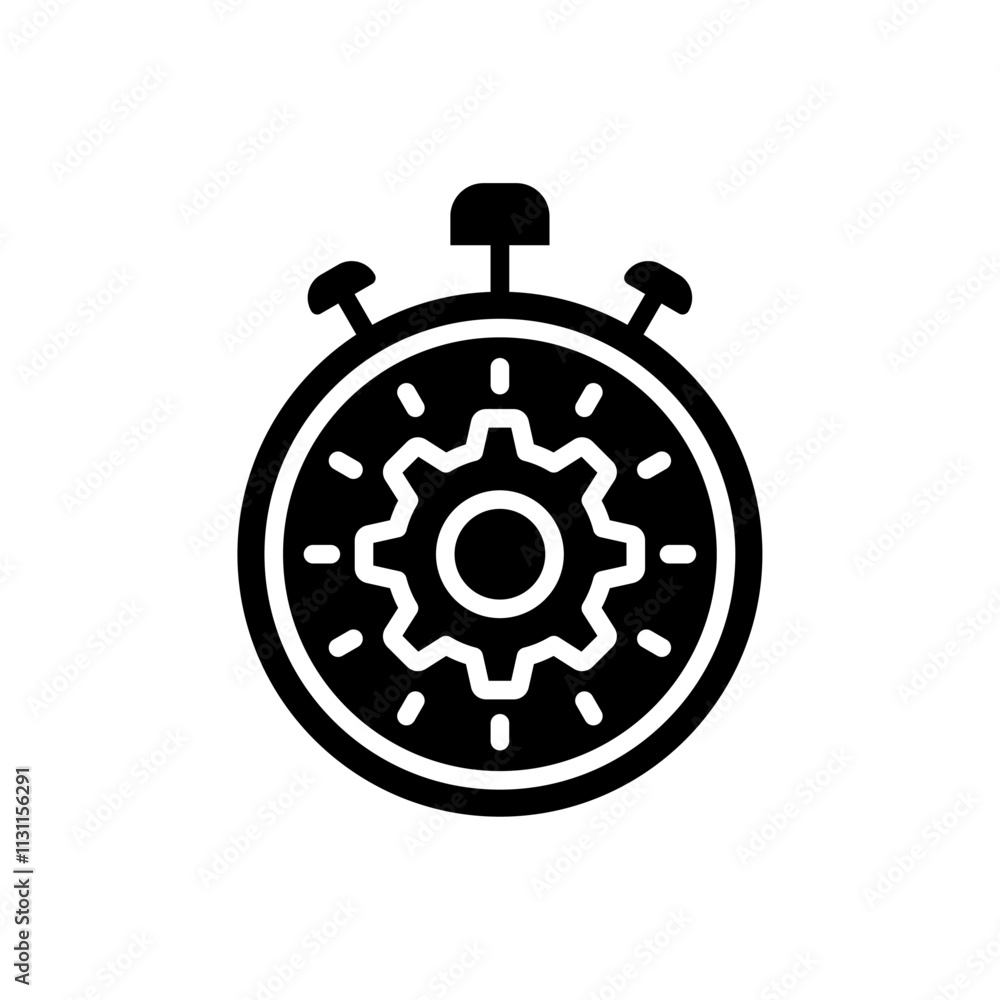 Obraz premium Fast processing icon Isolated flat vector in outline