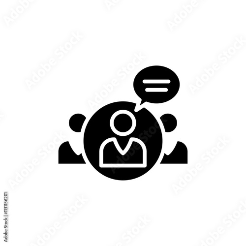 Expert opinion icon Isolated flat vector in outline