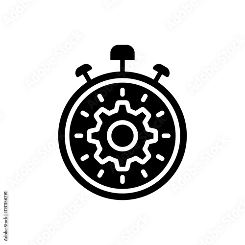 Fast processing icon Isolated flat vector in outline