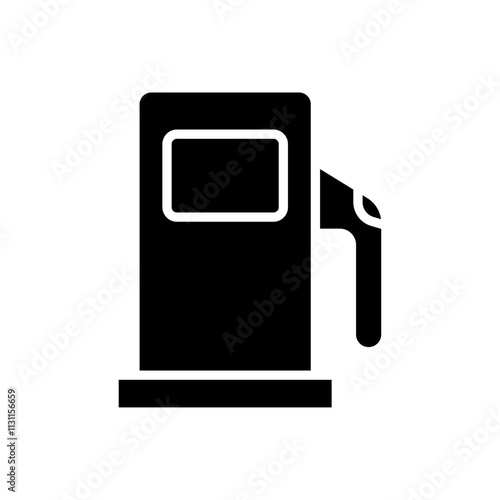 Gas station Icon Isolated flat vector in outline