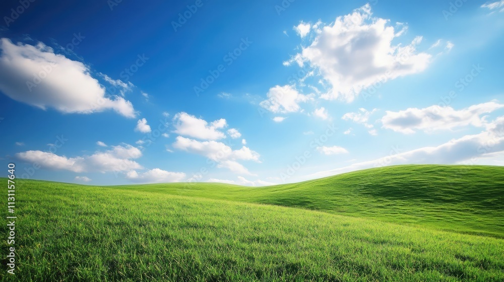 Fototapeta premium green grass and blue sky
