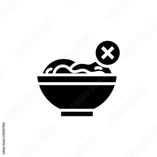 Lack of appetite icon Isolated flat vector in outline