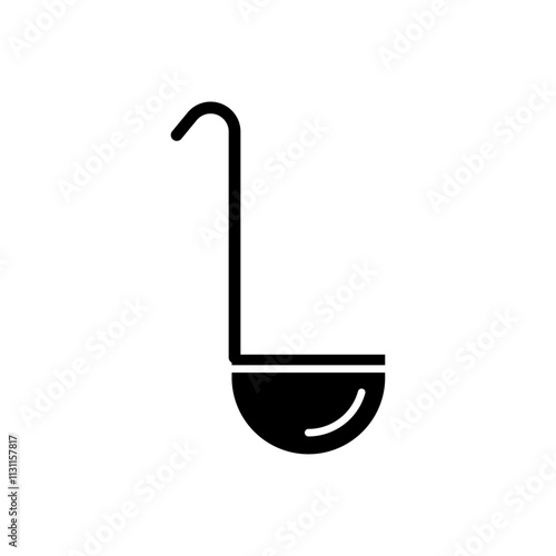 Ladle icon Isolated flat vector in outline