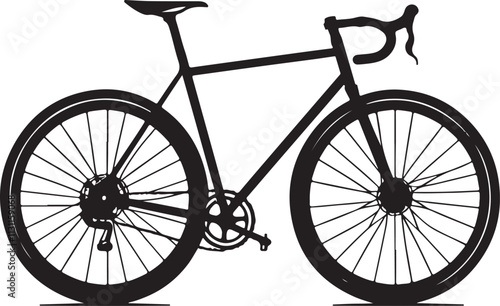 Road Bike Bicycle Icon linear silhouette