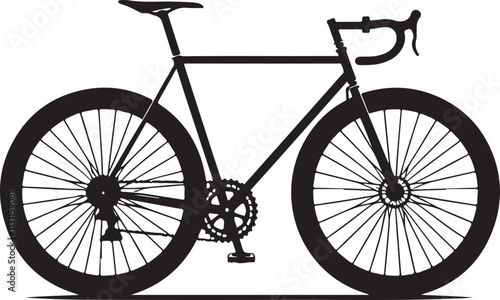 Road Bike Bicycle Icon linear silhouette