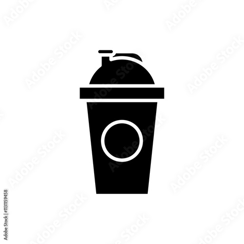 Protein shake icon Isolated flat vector in outline