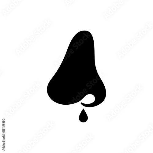 Runny nose icon Isolated flat vector in outline