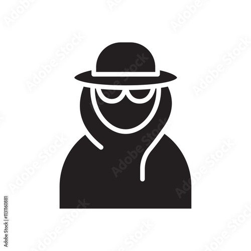 Spy icon Isolated flat vector in outline