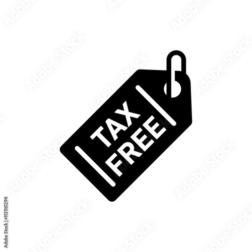 Tax free icon Isolated flat vector in outline