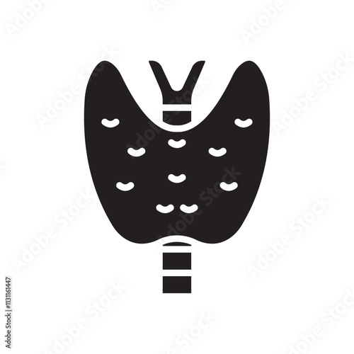 Thyroid icon Isolated flat vector in outline