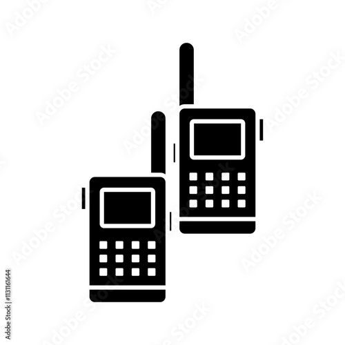 Two way radio icon Isolated flat vector in outline