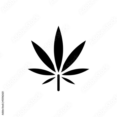 Weed icon Isolated flat vector in outline