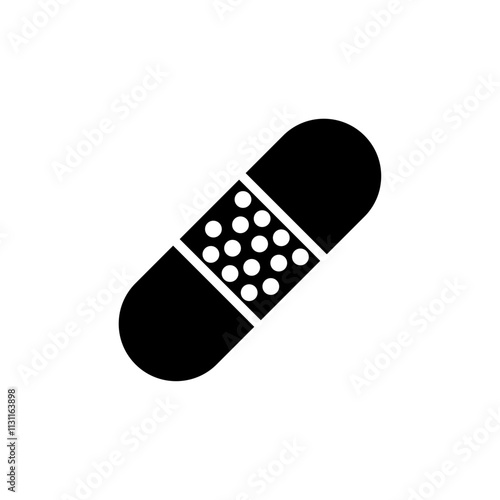 Band aid icon Isolated flat vector in outline