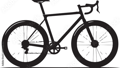 Road Bike Bicycle Icon linear silhouette