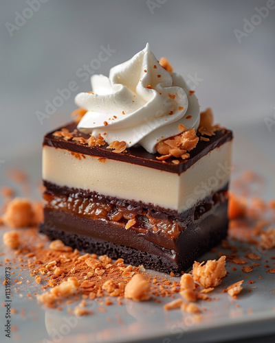 Gourmet Patisserie – Butterfinger chocolate and Lush peanut butter with white whipped cream photo