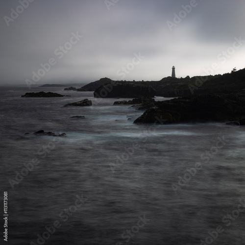 Wallpaper Mural lighthouse on a foggy coast Torontodigital.ca