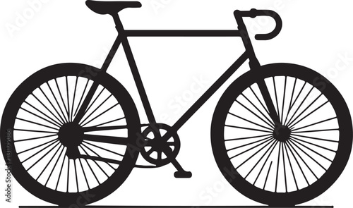 Road Bike Bicycle Icon linear silhouette