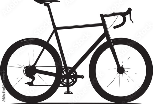 Road Bike Bicycle Icon linear silhouette