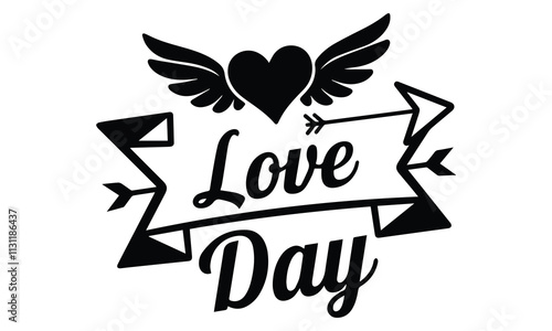 Happy Valentines Day typography vector illustration. Romantic Template design for celebrating valentine's Day on 14 February. Wallpaper, flyer, poster, sticker, banner, card, T-shart.