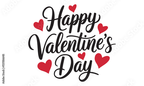Happy Valentines Day typography vector illustration. Romantic Template design for celebrating valentine's Day on 14 February. Wallpaper, flyer, poster, sticker, banner, card, T-shart.