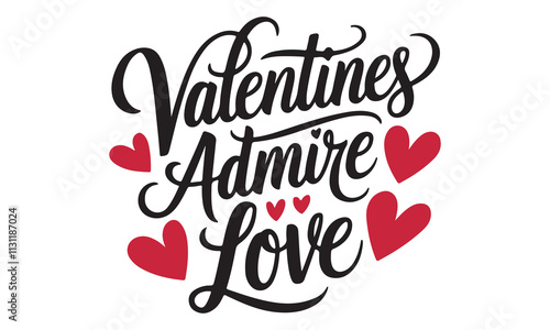Happy Valentines Day typography vector illustration. Romantic Template design for celebrating valentine's Day on 14 February. Wallpaper, flyer, poster, sticker, banner, card, T-shart.