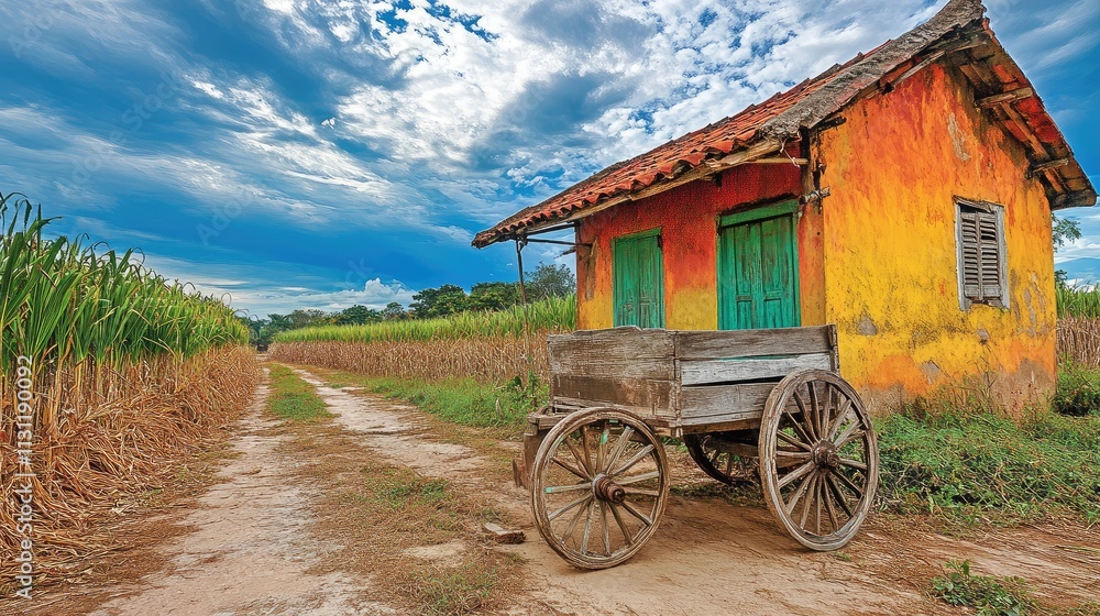 Fototapeta premium old farm wagon
