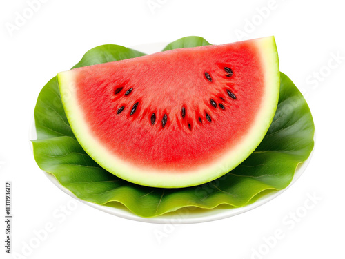 Watermelon slice isolated on Transparent background