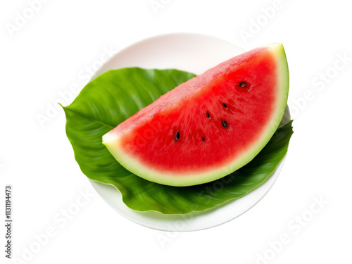 Watermelon slice isolated on Transparent background