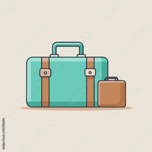 Stylish Luggage Set for Business and Leisure Trips cartoon style vector design.