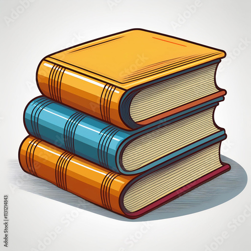 Set of books illustration