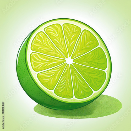 Lime and green lemon slice