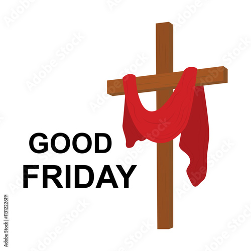 Good friday. Cross religious symbol. Crucifixion and resurrection Jesus Christ.