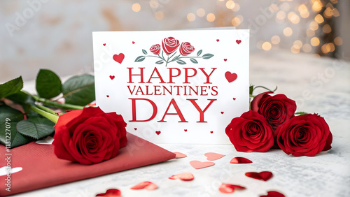 Obraz na płótnie Happy Valentine's day card design, background, template, copy space area, love and romance w salonie