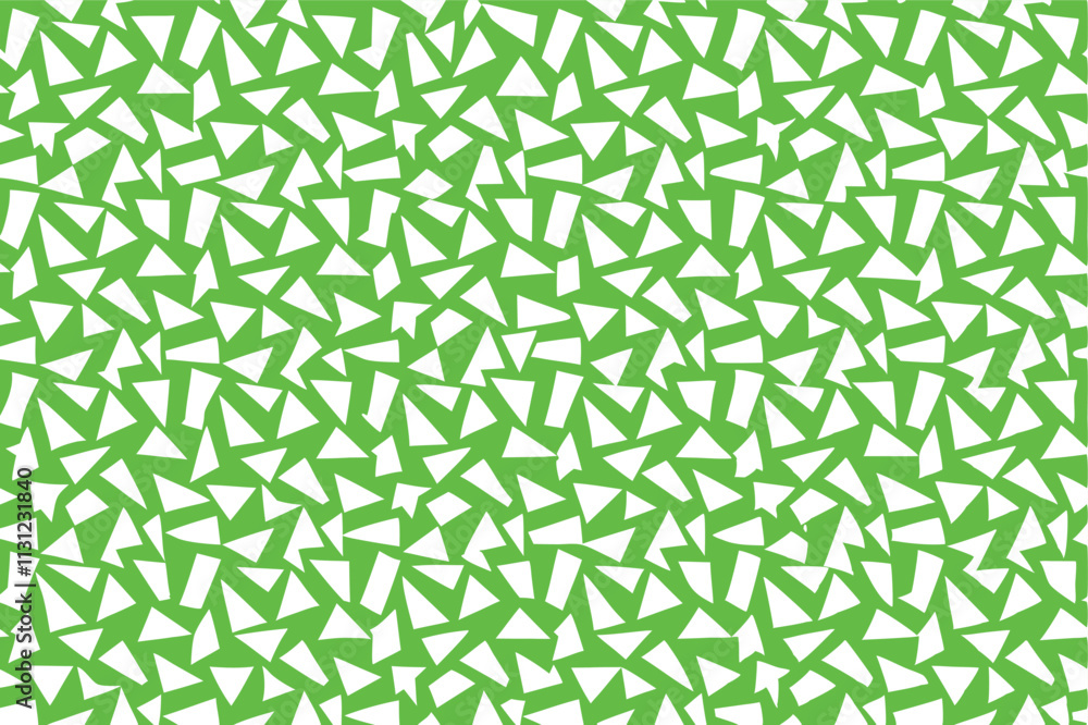 Green seamless pattern with white triangles Green seamless pattern with white triangles