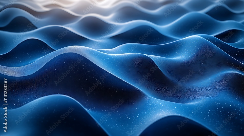 Fototapeta premium Ocean waves ripple softly with dreamy golden and ethereal blues images