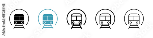 Subway icons pack in black and blue.