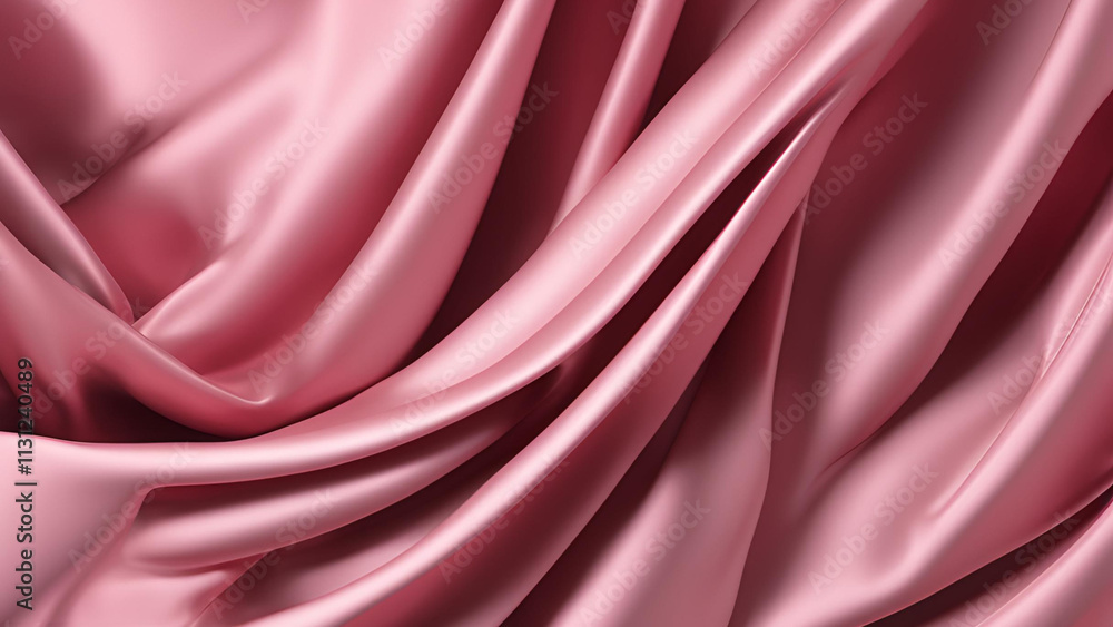 Obraz premium An artistic interpretation of luxurious fabric in an elegant abstract style, rendered in 3D for a striking visual effect