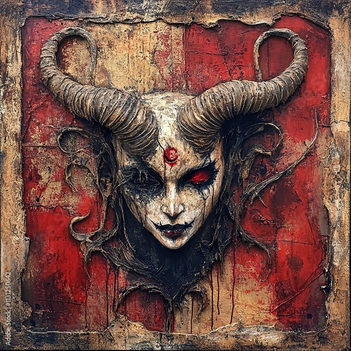 Demonic Face: Dark Fantasy Art photo