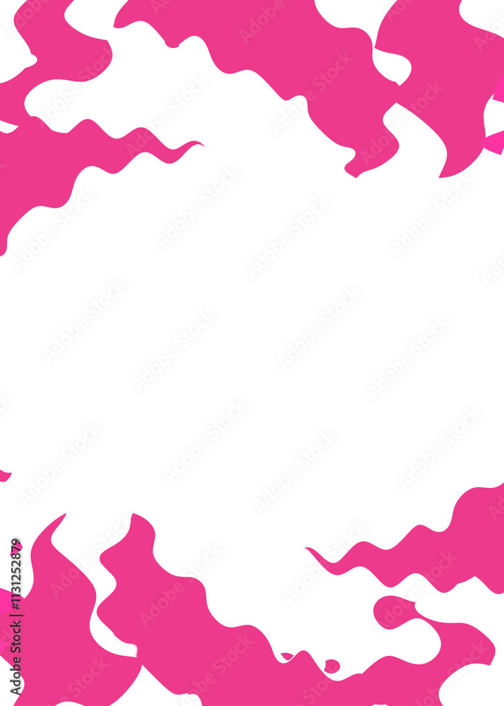 Obraz premium An abstract transparent psychedelic wavy vignette design element overlay.