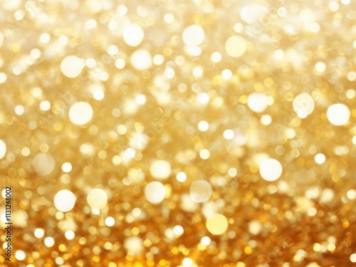 Golden Bokeh Lights Background Festive Sparkling Shimmering Abstract Texture