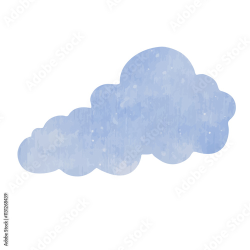 Decorative blue clouds. Vector graphics.