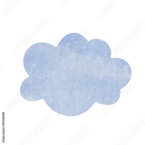 Decorative blue clouds. Vector graphics.