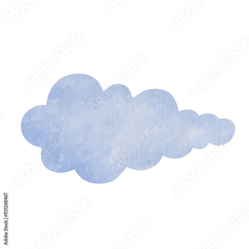 Decorative blue clouds. Vector graphics.